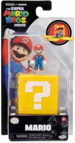 Super Mario Movie Question Block Mini Figure - Mario